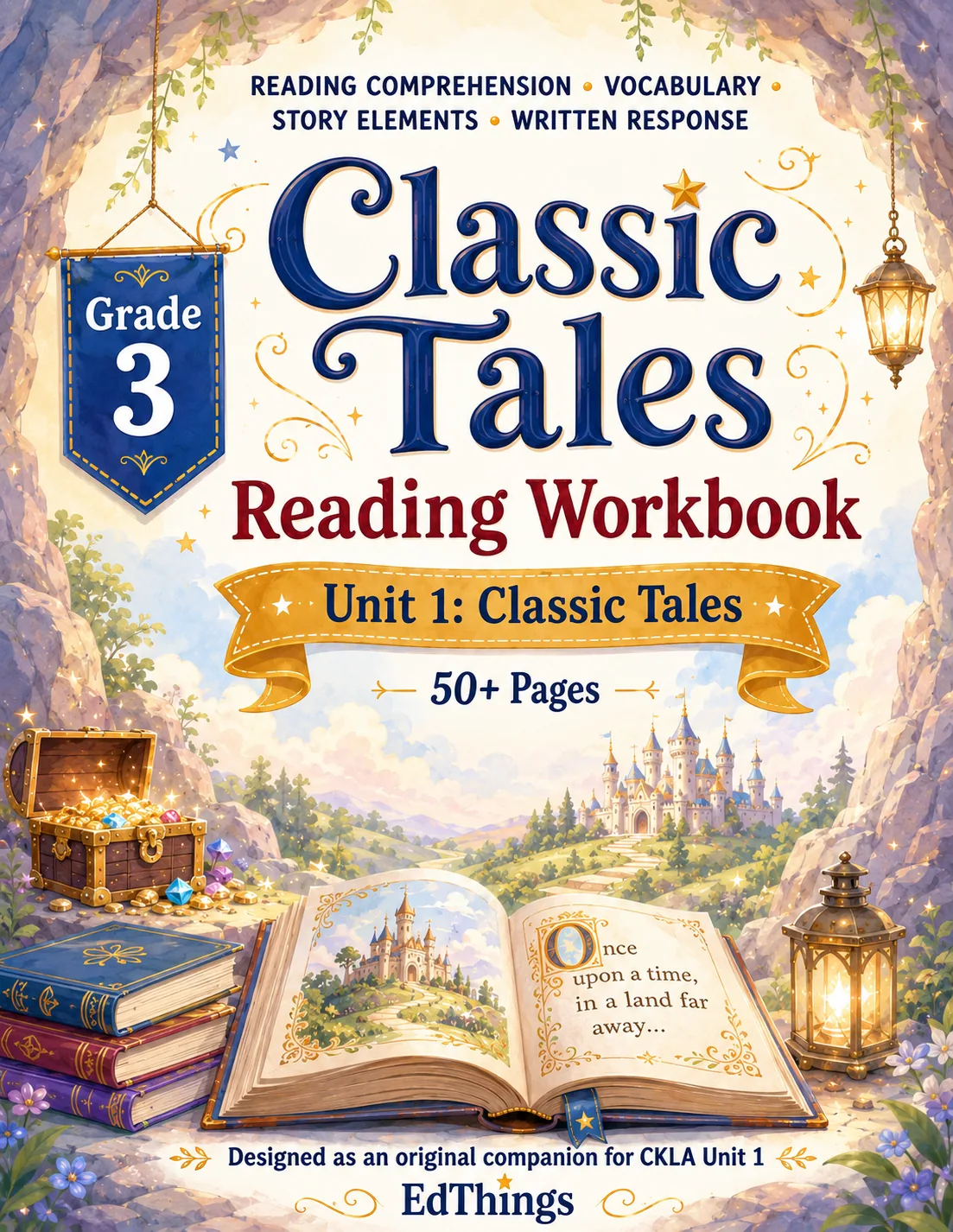 Classic Tales Grade 3 Reading Vocabulary Workbook cover image from EdThings