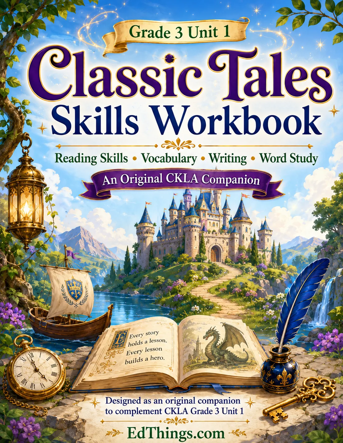 Classic Tales Grade 3 Skills Companion ELA Workbook cover image from EdThings