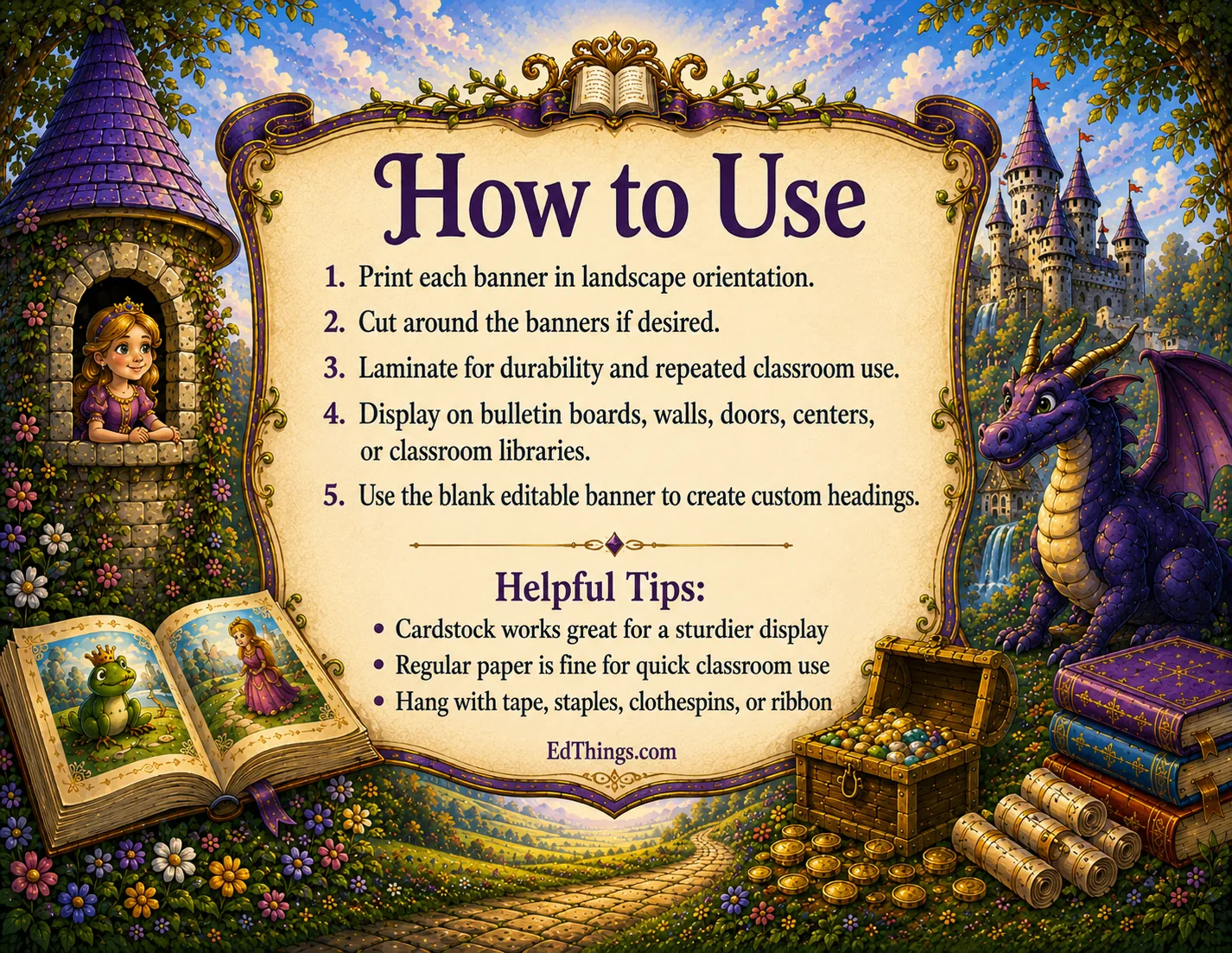 Fairy-Tale ELA Classroom Headers preview image from EdThings