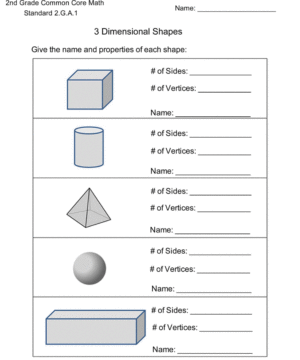 3 Dimensional Shapes – Solids